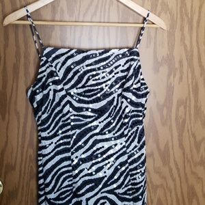 Tiffany zebra print formal gown
